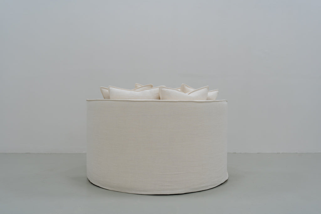 Bruges Linen Chair Rear Perspective View 1