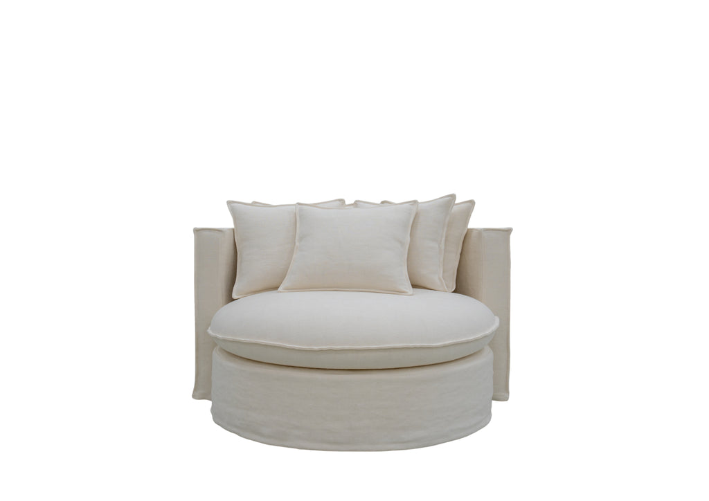 Bruges Linen Chair White Background View 1