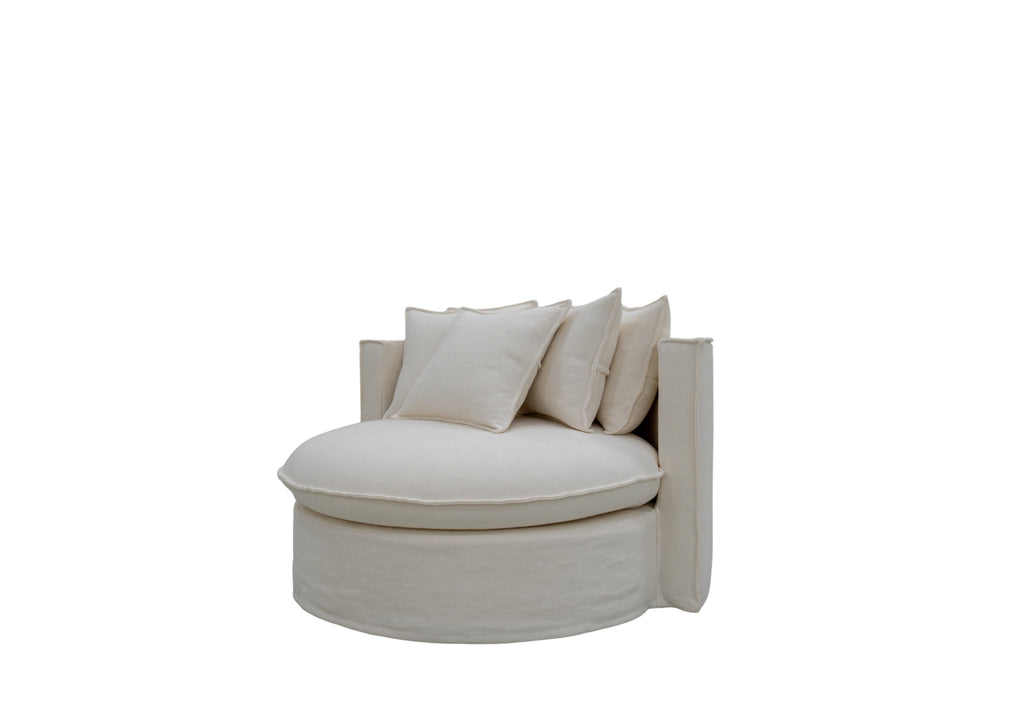Bruges Linen Chair White Background View 2