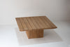 Cala Teak Pedestal Dining Table Front View 3