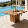 Cala Teak Pedestal Dining Table Outdoor View 1