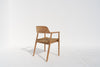 California Woven Teak Dining Chair Back view