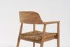 California Woven Teak Dining Chair Back view 3