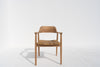 California Woven Teak Dining Chair Front view