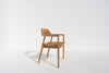 California Woven Teak Dining Chair Side view