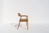 California Woven Teak Dining Chair Side view 2