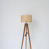Cape Rattan Shade Floor Lamp Front Perspective View 3