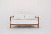 Capri Teak 2 Seater Sofa Front View 1