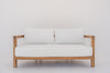 Capri Teak 2 Seater Sofa Front View 2