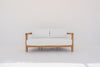 Capri Teak 2 Seater Sofa Front View 3