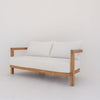 Capri Teak 2 Seater Sofa Perspective View 1