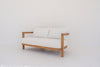 Capri Teak 2 Seater Sofa Perspective View 2