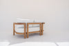Capri Teak 2 Seater Sofa Rear View 2