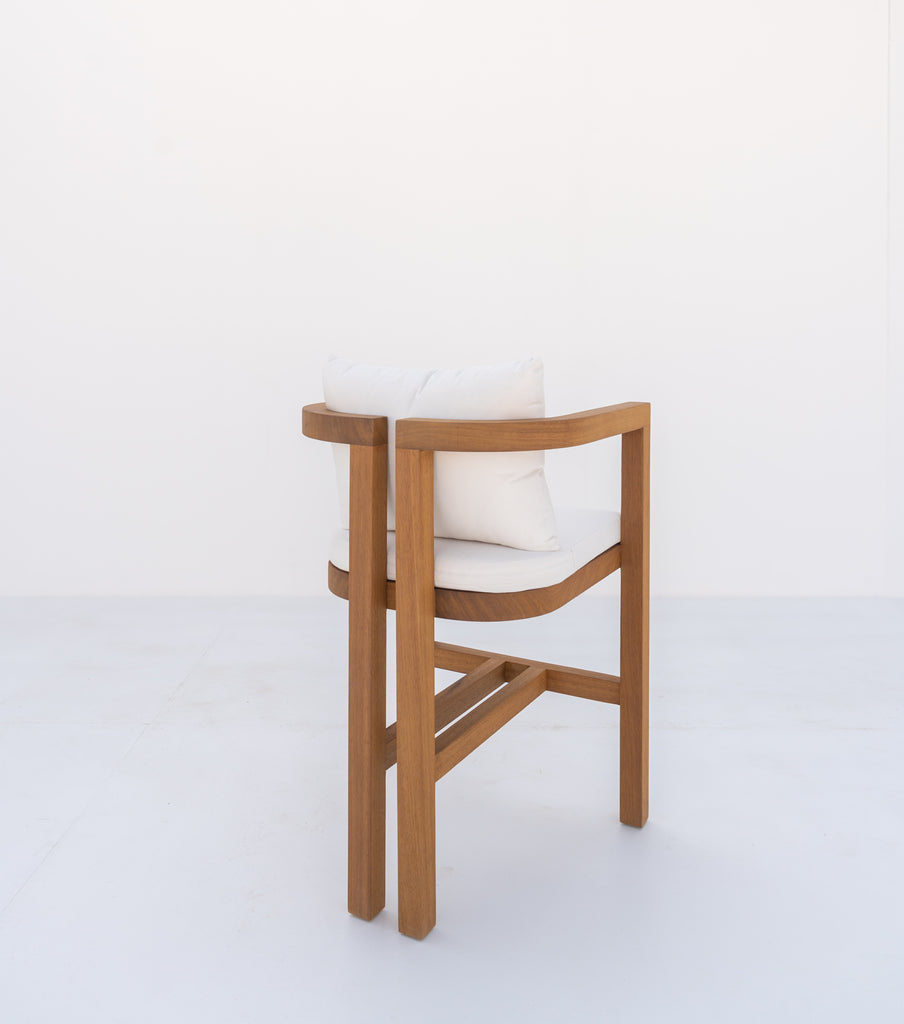 Capri Teak Bar Chair Back view 3