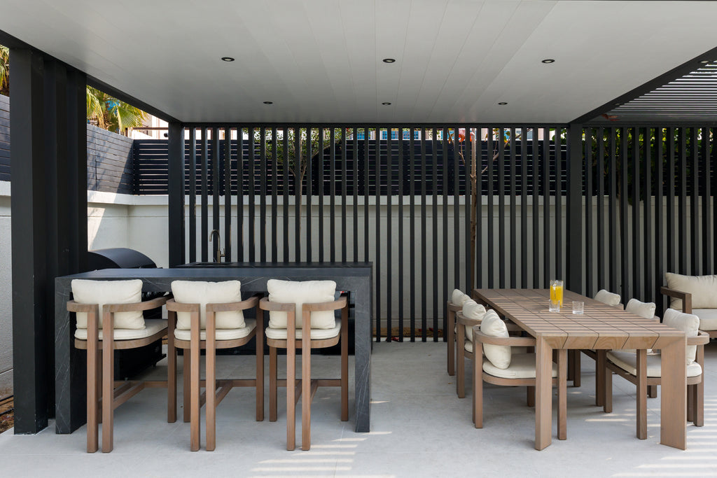 Capri Teak Bar Chair Customer Home 2