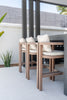Capri Teak Bar Chair Customer Home