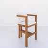 Capri Teak Bar Chair Side view