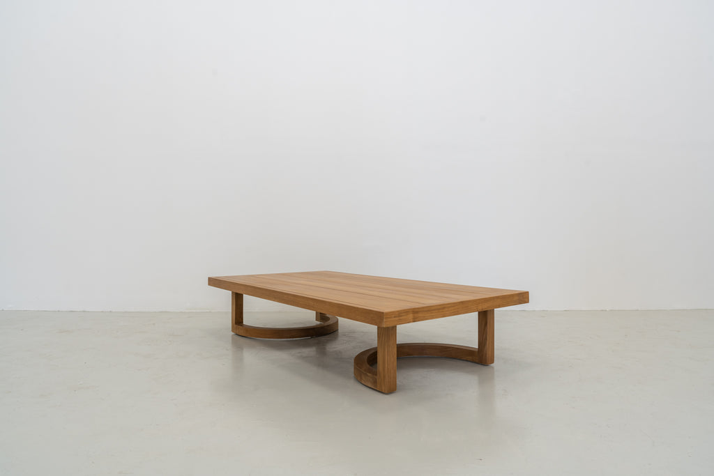 Capri Teak Coffee Table Perspective View 6