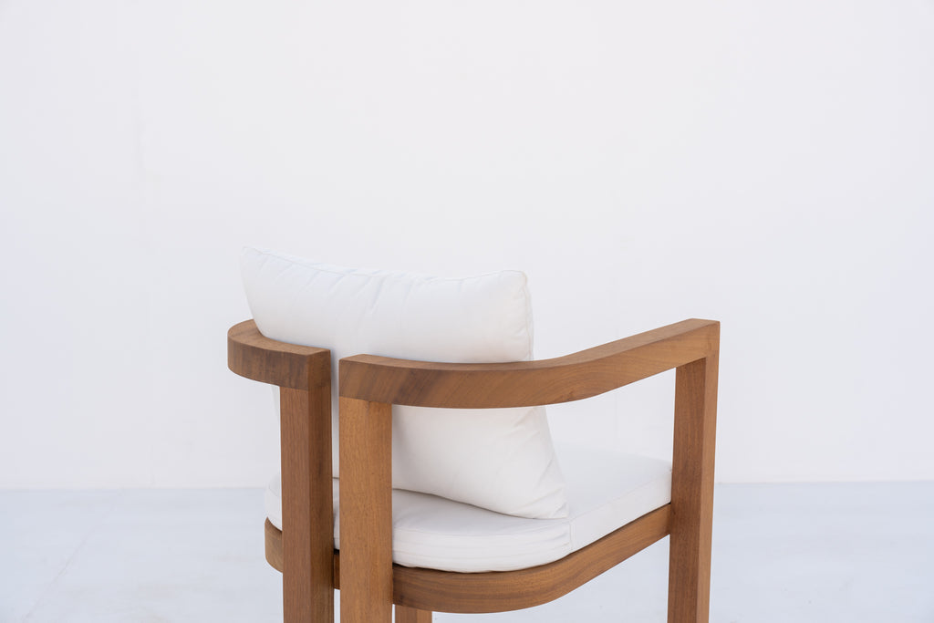 Capri Teak Dining Chairs Back view