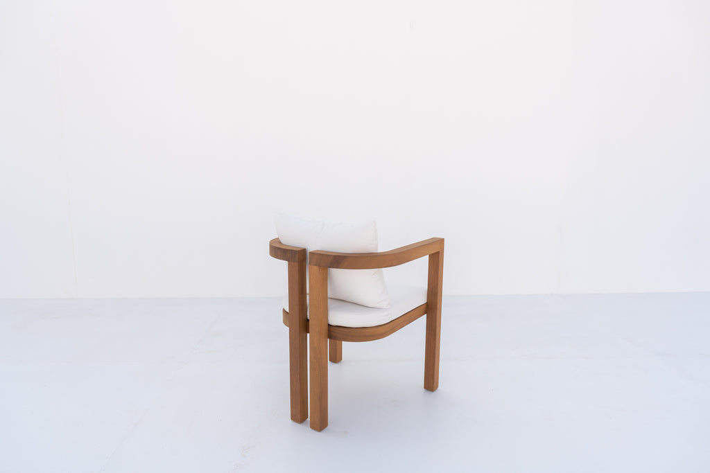 Capri Teak Dining Chairs Back view 2
