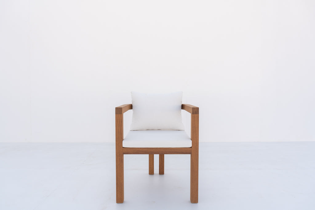 Capri Teak Dining Chairs Front view