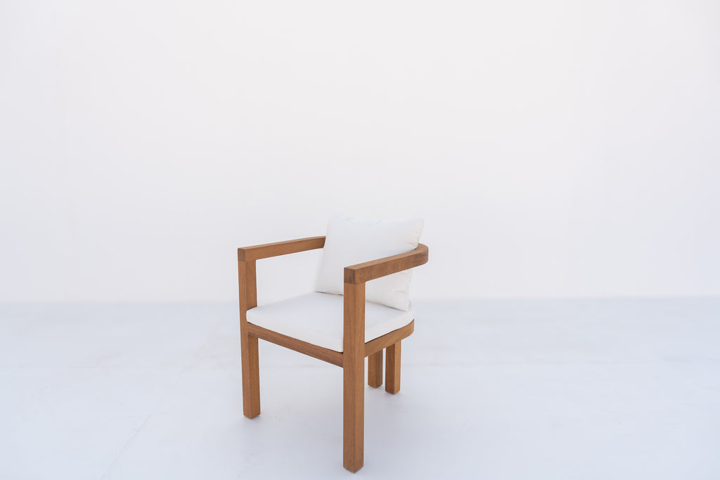 Capri Teak Dining Chairs Side view