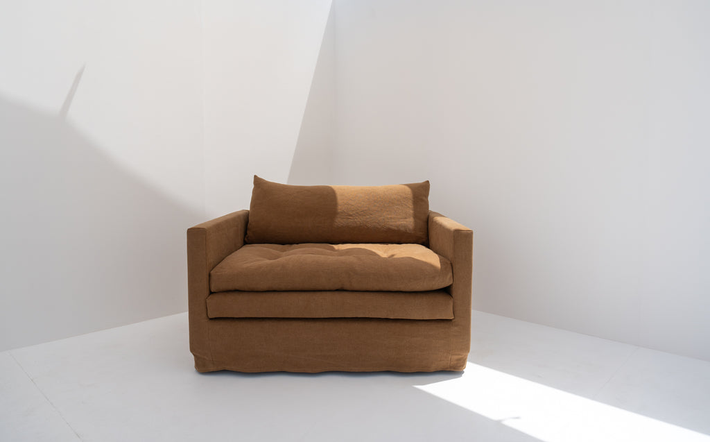 Carmel Linen Lounge Chair Front view