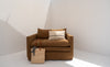 Carmel Linen Lounge Chair Front view 2