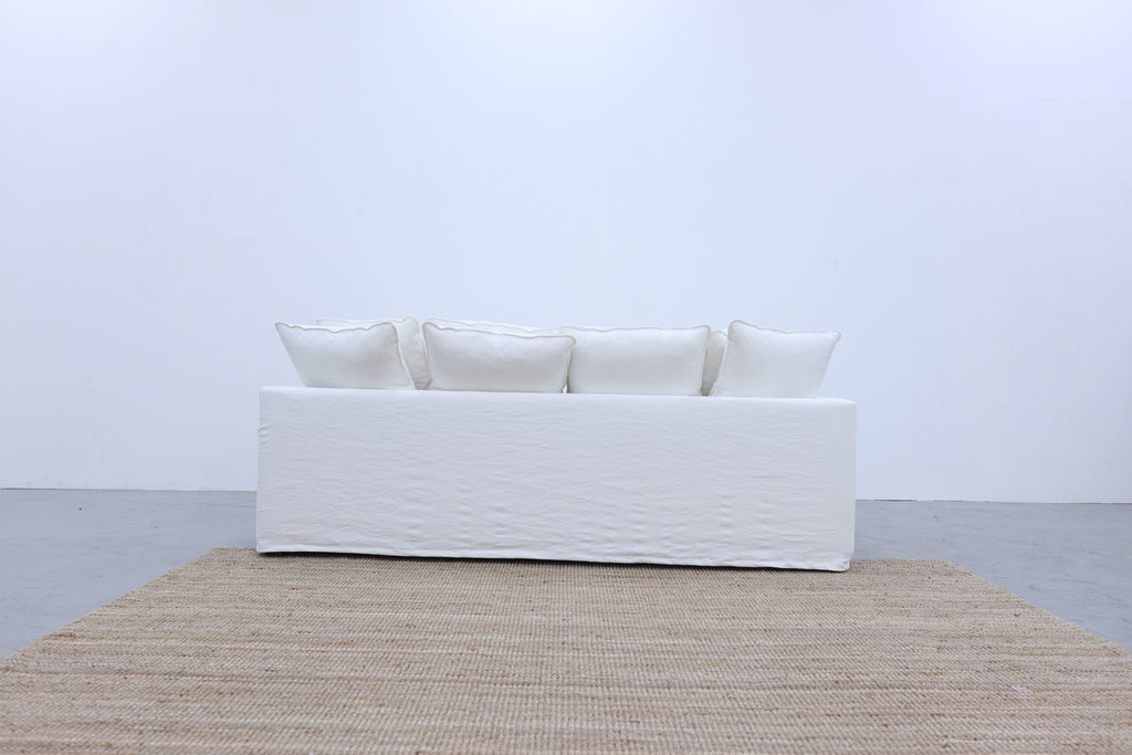 Caroline Slipcovered Linen Sofa Back view