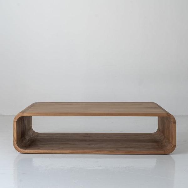 Caspian Teak Coffee Table Front View 1