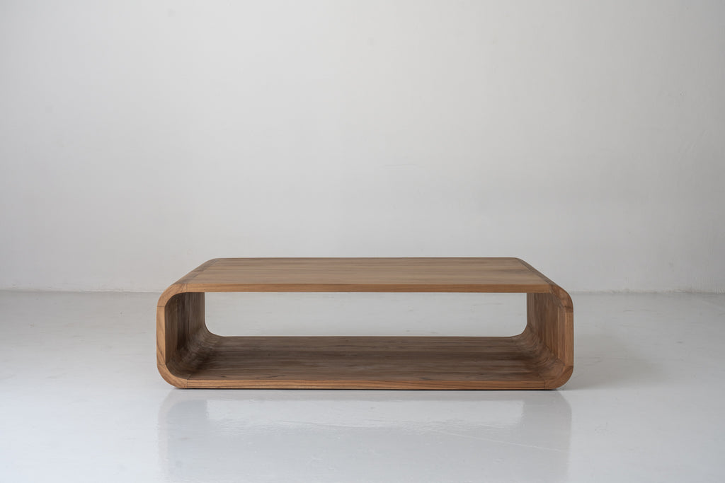 Caspian Teak Coffee Table Front View 2