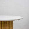Ceasar Dining Table Detailed Top Texture Perspective View 1