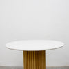 Ceasar Dining Table Detailed Top Texture Perspective View 3