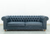 Chesterfield Leather Sofa 3 Seater Front view