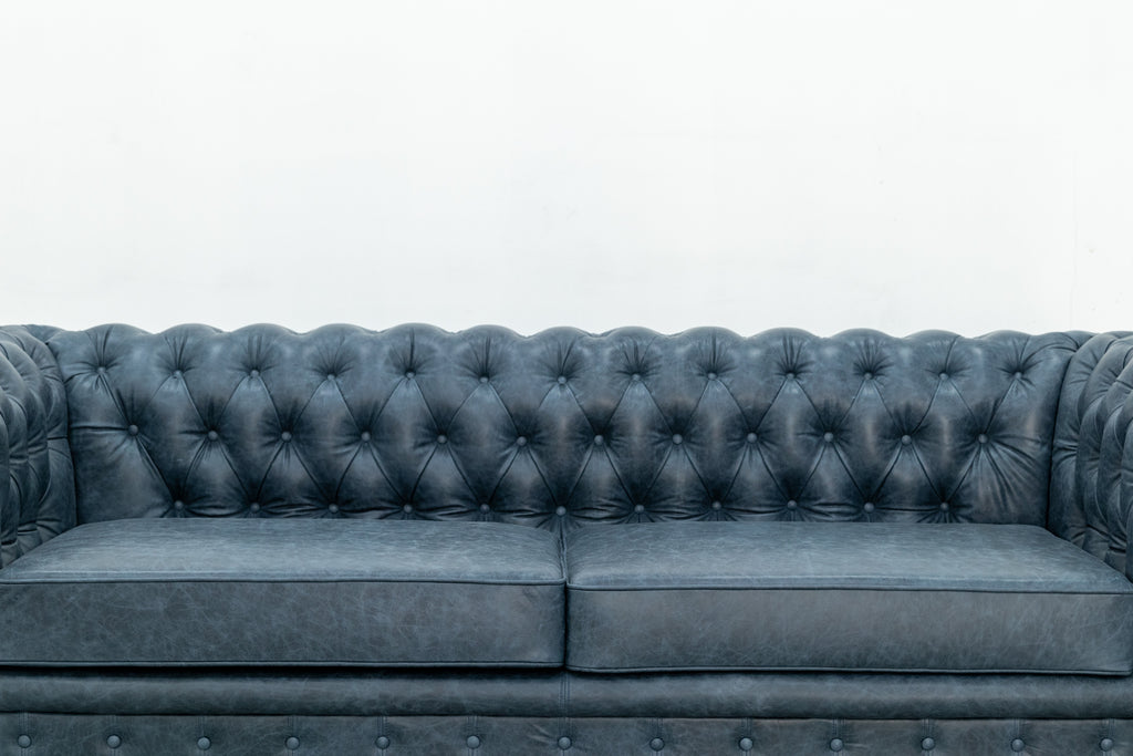 Chesterfield Leather Sofa 3 Seater Front view