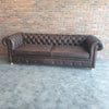 Chesterfield Leather Sofa 3 Seater Front view 