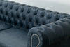 Chesterfield Leather Sofa 3 Seater Side view 