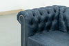Chesterfield Leather Sofa 3 Seater Side view 