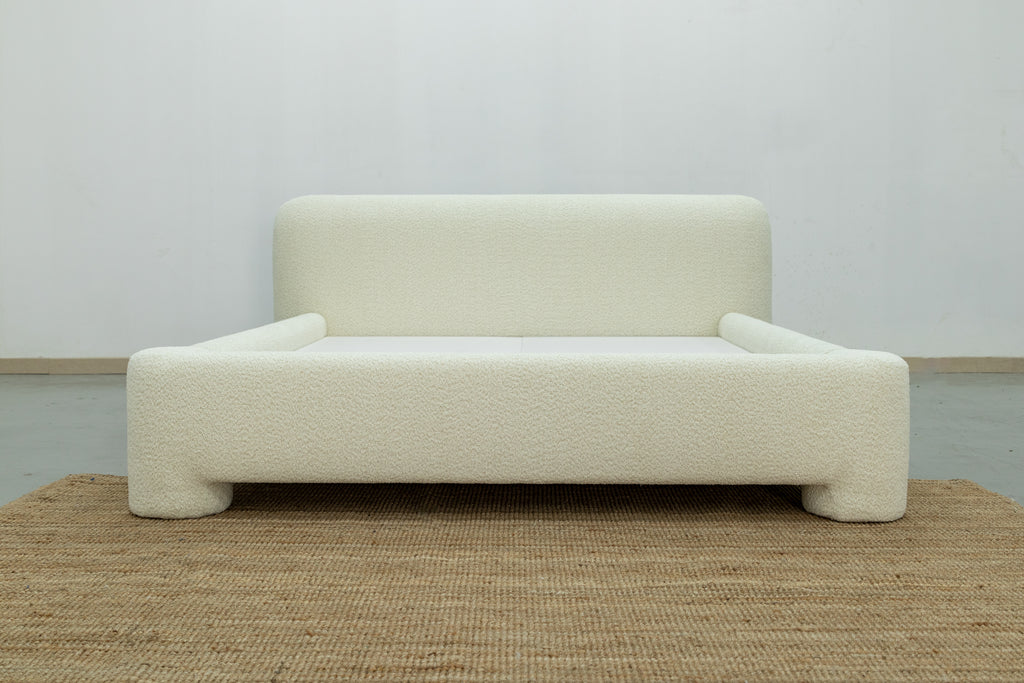 Chunky Boucle Bed Front view