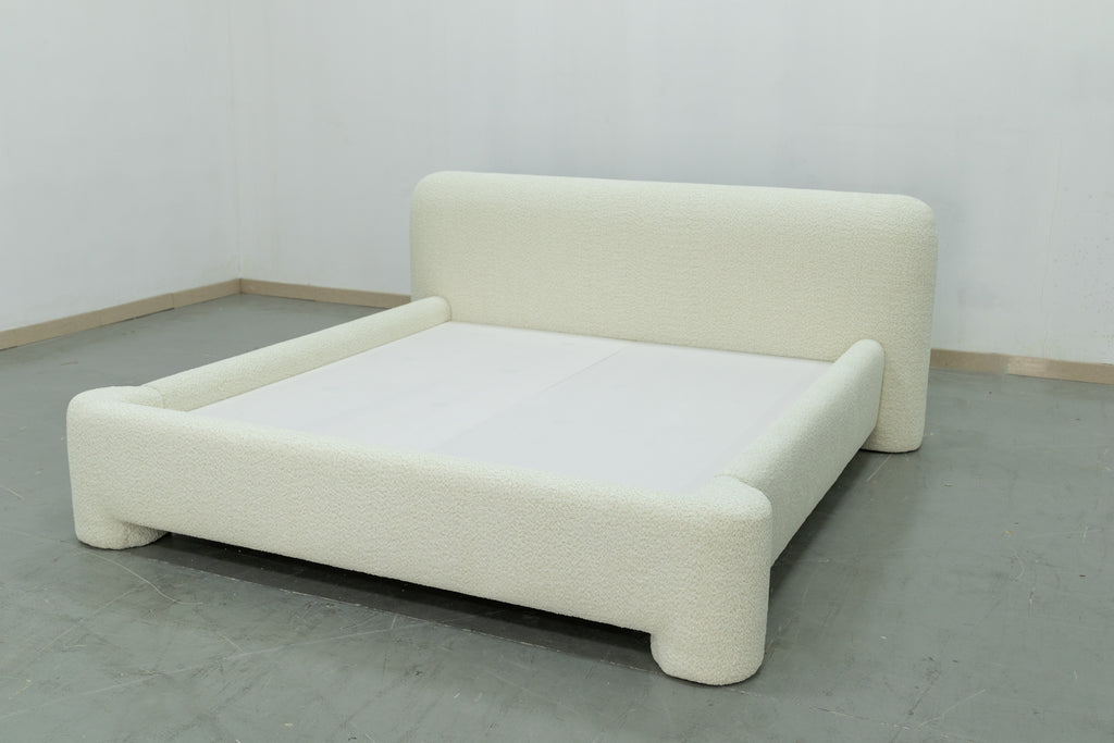 Chunky Boucle Bed Side view