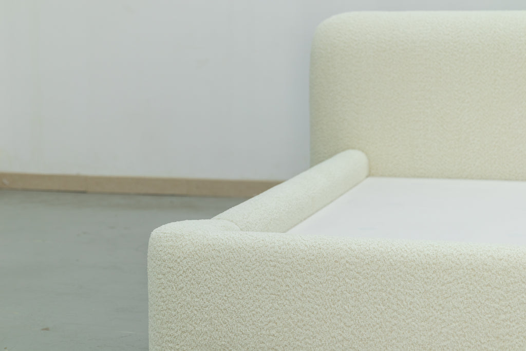 Chunky Boucle Bed Side view 7