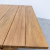 Chunky Cross Legs Teak Dining Table