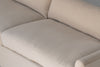 Classic Linen Skirted 3 Seater Sofa Close up View 1