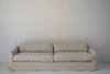 Classic Linen Skirted 3 Seater Sofa Front Perspective 12
