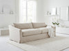Classic Linen Skirted 3 Seater Sofa Indoor Perspective View 10