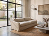 Classic Linen Skirted 3 Seater Sofa Indoor Perspective View 13