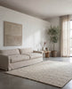 Classic Linen Skirted 3 Seater Sofa Indoor Perspective View 15