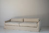 Classic Linen Skirted 3 Seater Sofa Perspective View 1