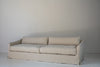 Classic Linen Skirted 3 Seater Sofa Perspective View 2