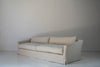 Classic Linen Skirted 3 Seater Sofa Perspective View 3